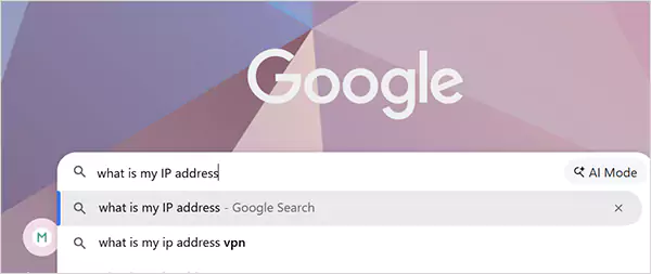 Search for what is my IP address