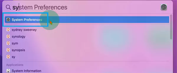 click on Apple Menu and search for System Preferences